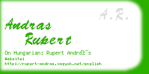 andras rupert business card